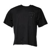 Dolce & Gabbana Svart Bomull Crew Neck T-shirt Black, Herr