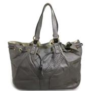 Yves Saint Laurent Vintage Pre-owned Laeder axelremsvskor Gray, Dam