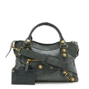 Balenciaga Vintage Pre-owned Laeder handvskor Green, Dam