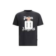 Palm Angels Avslappnad Bomull T-shirt Black, Herr