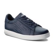 Emporio Armani EA7 Blå Läderjacka Blue, Herr