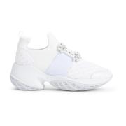 Roger Vivier Vita Sneakers Elegant Stil White, Dam