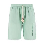 MC2 Saint Barth Linnedragsko Bermuda Shorts Green, Herr