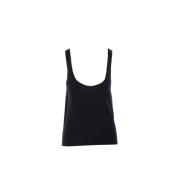 Saint Laurent Svart Ull Blandning Tank Top Black, Dam