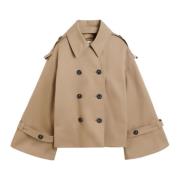 By Malene Birger Oversized Trench Coat med Epauletter Beige, Dam