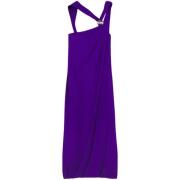 Lanvin Elegant Knutklänning Purple, Dam