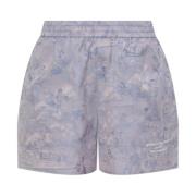 Off White Mönstrade shorts Purple, Dam