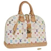 Louis Vuitton Vintage Pre-owned Canvas handvskor White, Dam