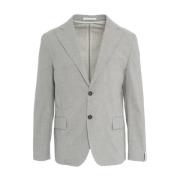 Paolo Pecora Grå Blazer Ss25 Elegant Herrmode Gray, Herr