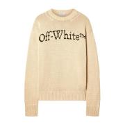 Off White Beige Sweater Kollektion Beige, Herr