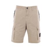 Stone Island Cargo Shorts i Beige med Flera Fickor Beige, Herr