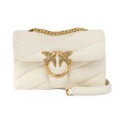 PINKO Sheep Nappa Love Puff Baby Clutch White, Dam