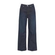 Nine In The Morning Blå Wide Leg Jeans 'Elsa' Blue, Dam