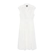 A.p.c. Athena V-Ringad Ärmlös A-Linje Klänning White, Dam