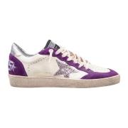 Golden Goose Vita och Lila Ballstar Sneakers Multicolor, Dam