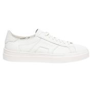 Santoni Vita Lädersneakers Gummisula White, Herr