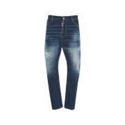 Dsquared2 Blå Distressed Jeans London Bro Blue, Herr