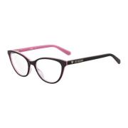 Love Moschino Modernt svarta acetatramar glasögon Black, Dam