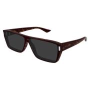 Saint Laurent Platt Topp Solglasögon i Havana Brown, Unisex