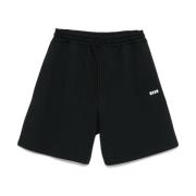 Msgm Svarta Sommarshorts för Män Black, Herr