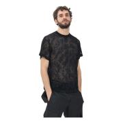 Versace Jeans Couture Svart Mesh Logo T-shirt Regular Fit Black, Herr