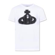 Vivienne Westwood T-shirt med logotyp White, Herr