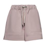 Moncler Rosa Tekniska Froissé Shorts Pink, Dam