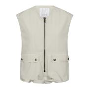 Co'Couture Ballong Vest Blazer i Ben Beige, Dam