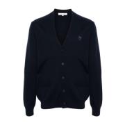 Maison Kitsuné Chillax Fox Navy Blue Cardigan Blue, Herr