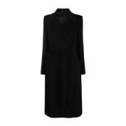 Tagliatore Svart Aw23 Dam Enradig Kappa Black, Dam