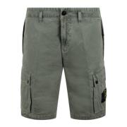 Stone Island Cargo Bermuda Shorts med Funktionella Fickor Green, Herr