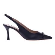 Baldinini Black and nude leather slingback Black, Dam