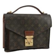 Louis Vuitton Vintage Pre-owned Canvas handvskor Brown, Dam