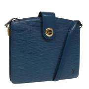 Louis Vuitton Vintage Pre-owned Laeder axelremsvskor Blue, Dam