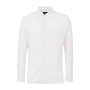 Corneliani Vit Bomullsskjorta med Ficka White, Herr