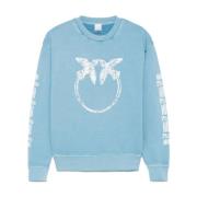 Pinko Celeste Sweatshirt för Kvinnor Blue, Dam