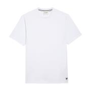 Lyle & Scott SS T-shirts Twill Texture Crewneck T-shirt White, Herr