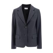 P.a.r.o.s.h. Klassisk Revers Ull Blazer Jacka Gray, Dam