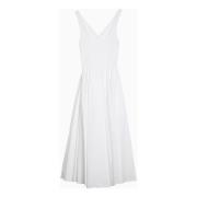 Alaïa Lång Damklänning Elegant Stil White, Dam