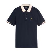 Lyle & Scott SS Polo Shirts Half Tipped Polo Shirt Blue, Herr