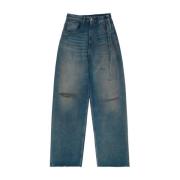 MM6 Maison Margiela Blå Bootcut Jeans med Moderna Detaljer Blue, Dam