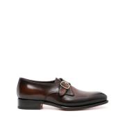 Santoni Brun Degrade Häl Mocka Pumps Brown, Herr