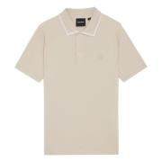 Lyle & Scott SS Polo Shirts Tipped Superfine Polo Shirt Beige, Herr