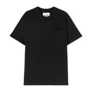 Jil Sander Svart Ficka T-shirt Snygg Casual Skjorta Black, Herr