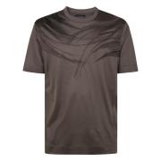 Emporio Armani Avslappnad Bomull T-shirt Brown, Herr