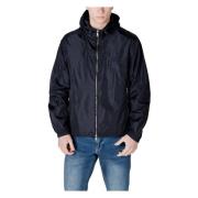 Armani Exchange Herr Polyamid Jacka Kollektion Blue, Herr