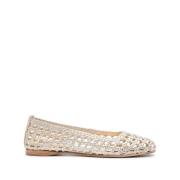 Paloma Barceló Champagne Shell Ballerinas Beige, Dam