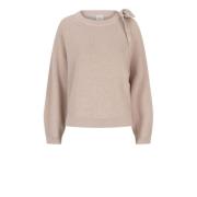 Dante 6 Cut-Out Bow Sweater i Sesam Beige Beige, Dam