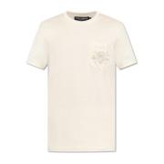 Dolce & Gabbana T-shirt med ficka Beige, Herr