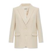 Zadig & Voltaire Blazer med skimrande tråd Beige, Dam